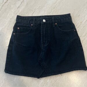 ZAFSI BLINGS Black Denim Mini Skirt Size S